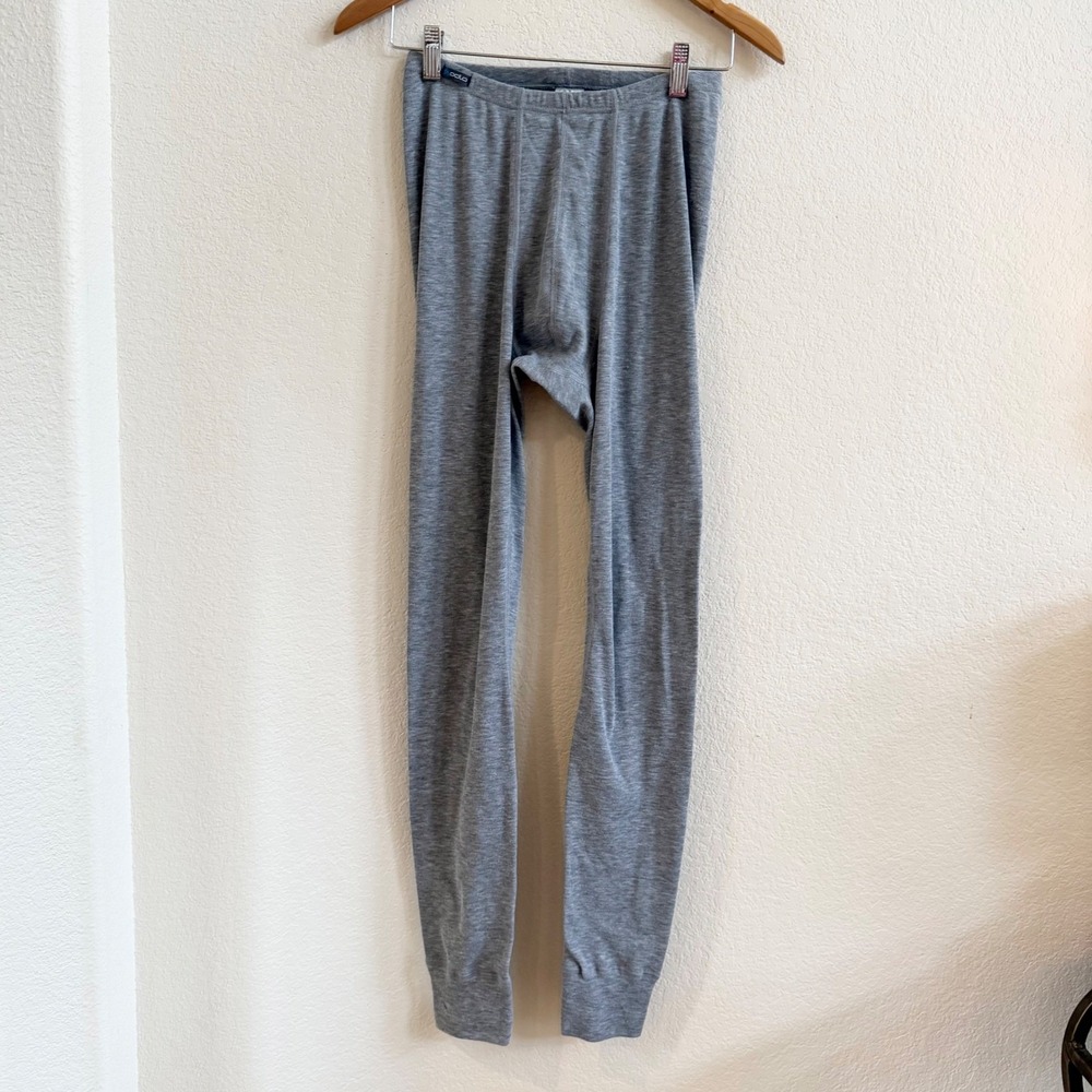 Odlo Mens Gray Thermal Base Layer Bottoms Polyester Leggings‎ Size M Romania
